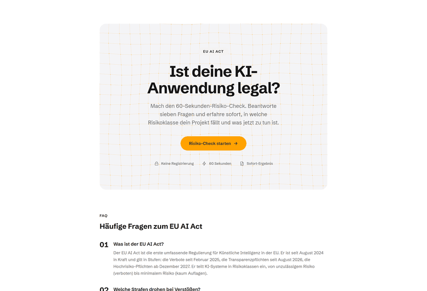 Quick-Check zum EU AI Act